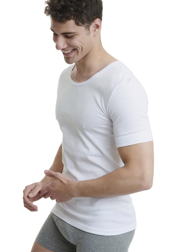 Cotton undershirt with low neckline (2-pack)