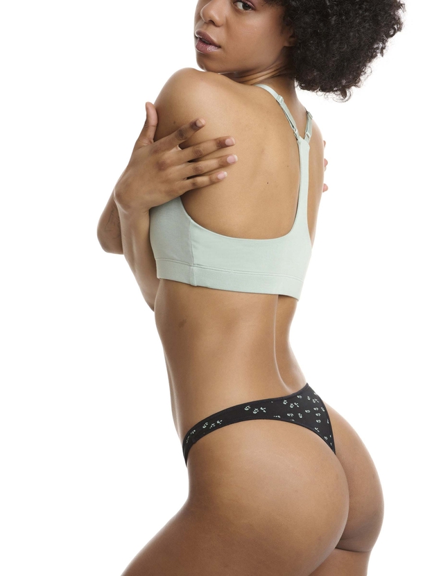 Τάνγκα εμπριμέ απο bamboo (2 τμχ.)