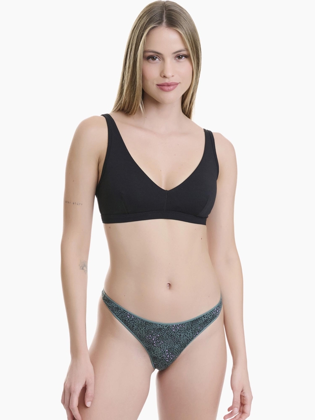 Printed bamboo thong (2-pack)