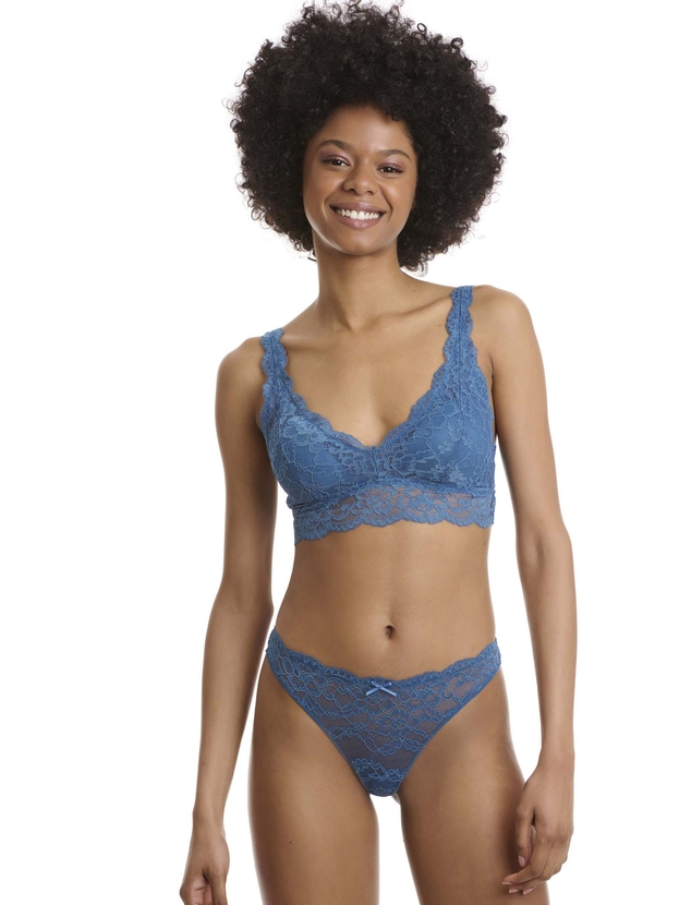 Microfiber lace Brazilian brief