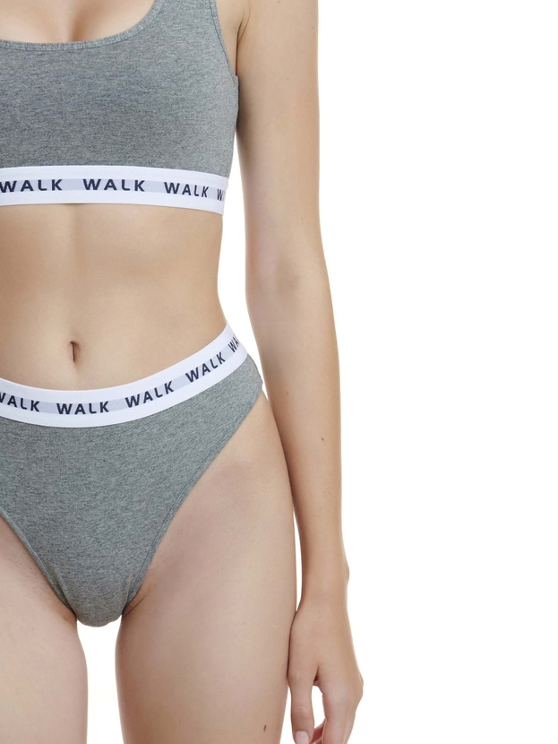 Cotton high-waist Brazilian brief with elastic waistband (2-pack)