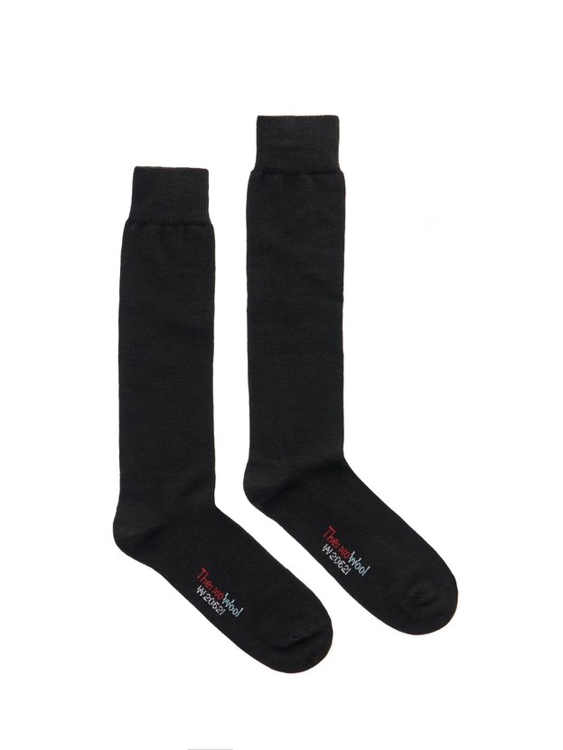 Wool knee high thermal socks