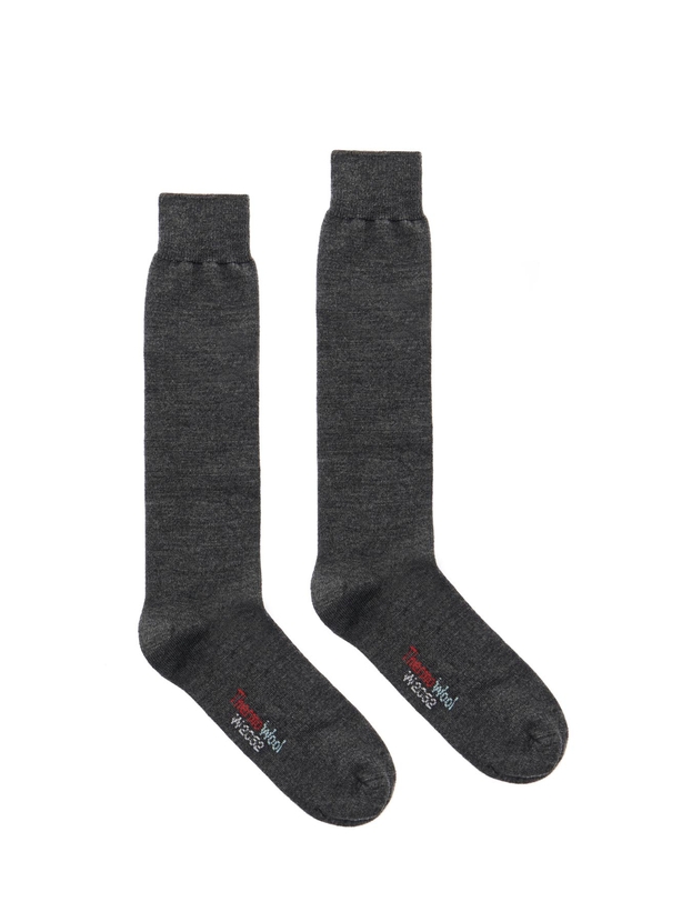 Wool knee high thermal socks