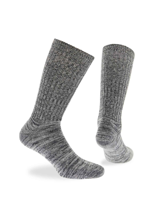 Wool ribbed thermal socks