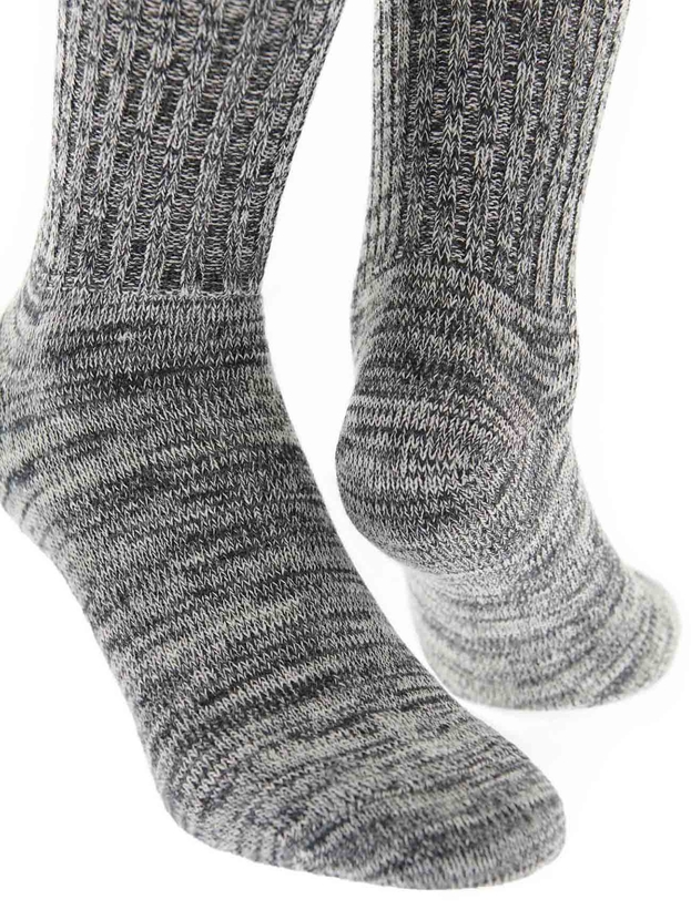 Wool ribbed thermal socks