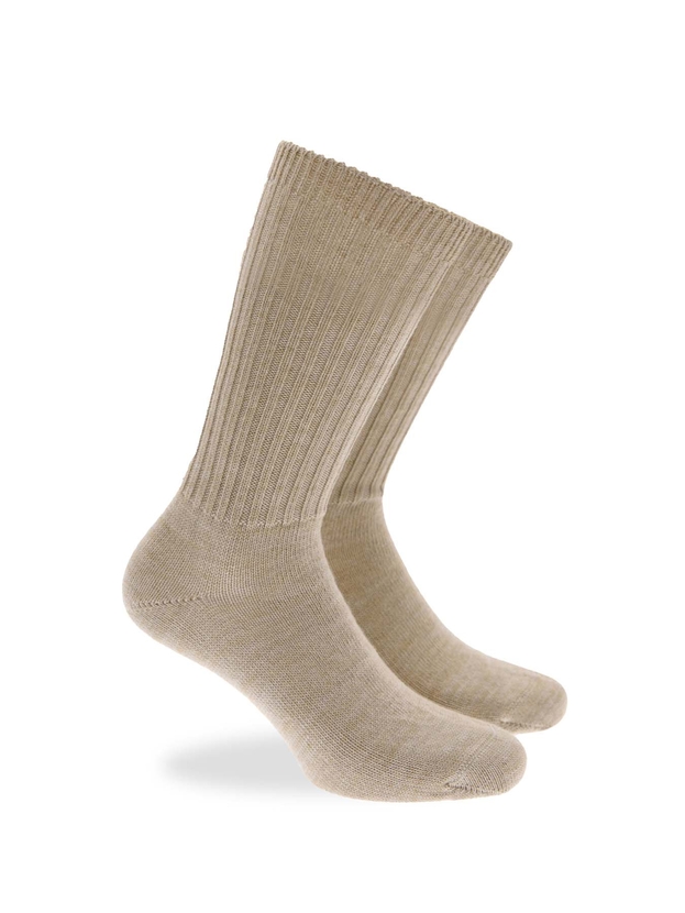 Wool ribbed thermal socks