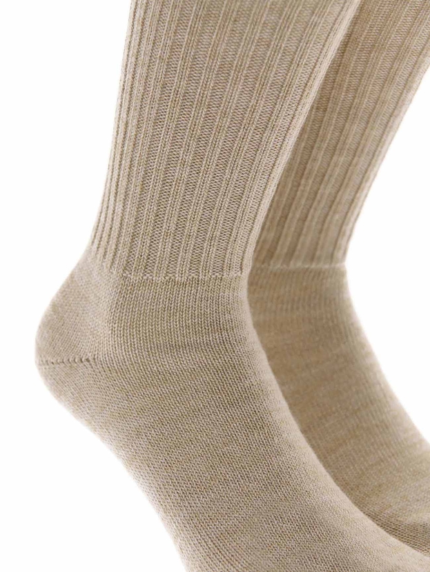 Wool ribbed thermal socks