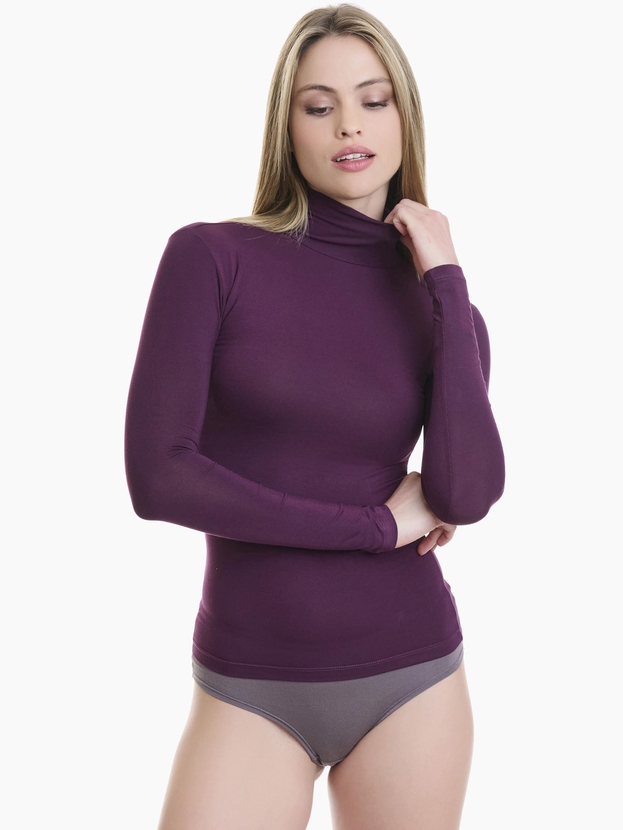 Μακρυμάνικο τοπ με ζιβάγκο από bamboo