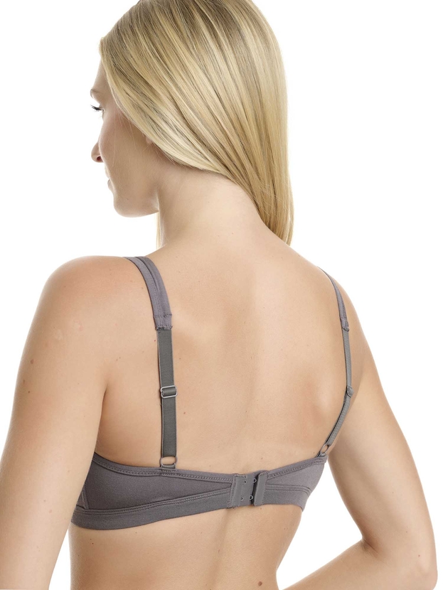 Bamboo wireless triangle bra with removable cups