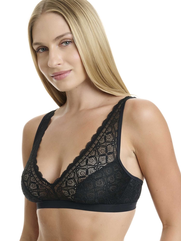 Lace triangle bralette