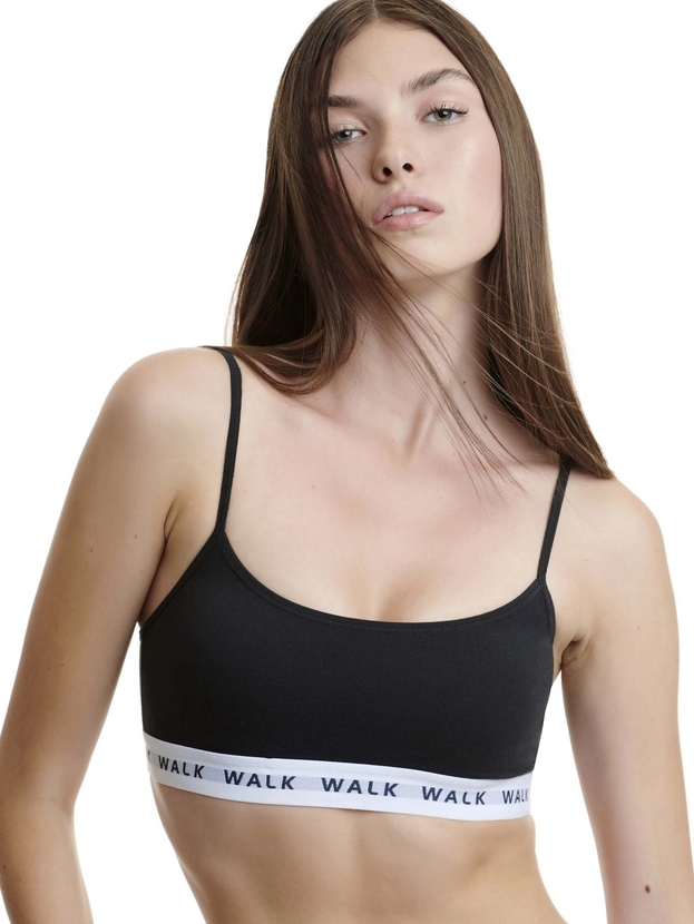 Cotton string bralette with elastic underband