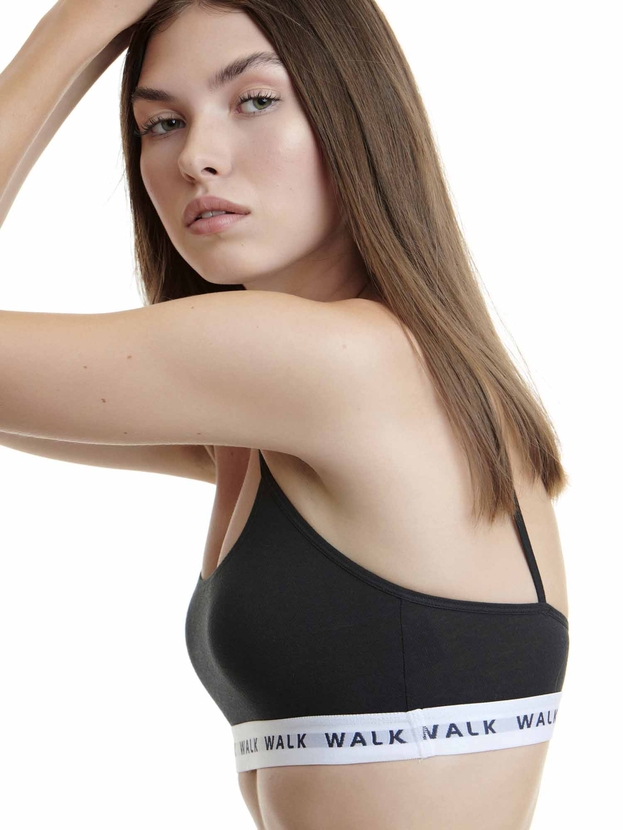 Cotton string bralette with elastic underband