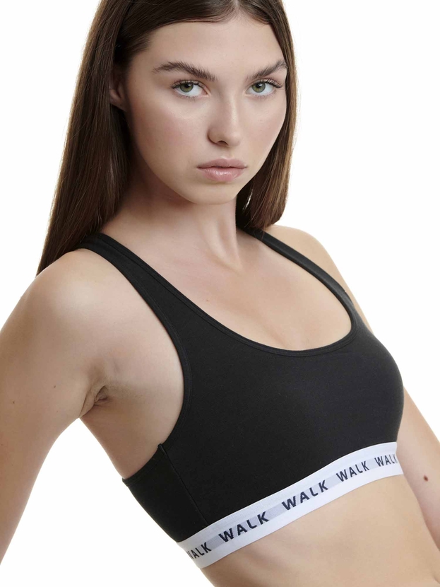 Cotton bralette with elastic underband