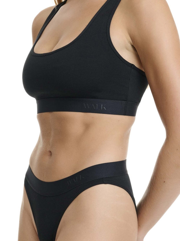 Βαμβακερό bralette με λάστιχο και φαρδιά τιράντα