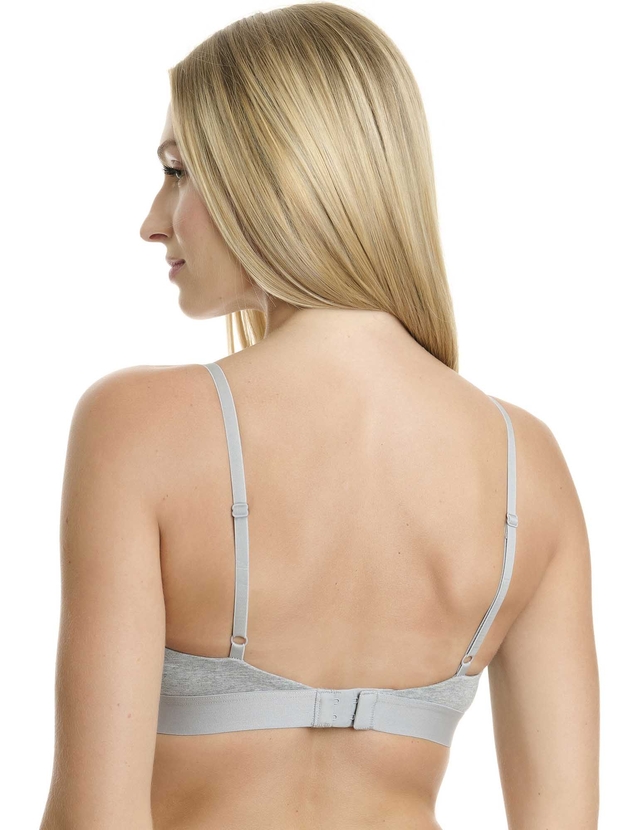 Cotton wireless bra with light padding and elastic underband