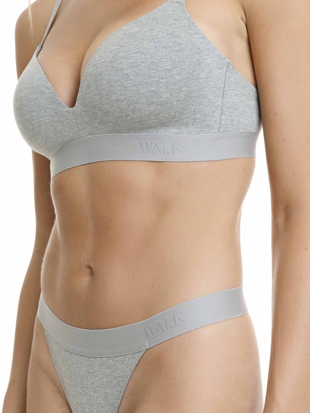 Cotton wireless bra with light padding and elastic underband