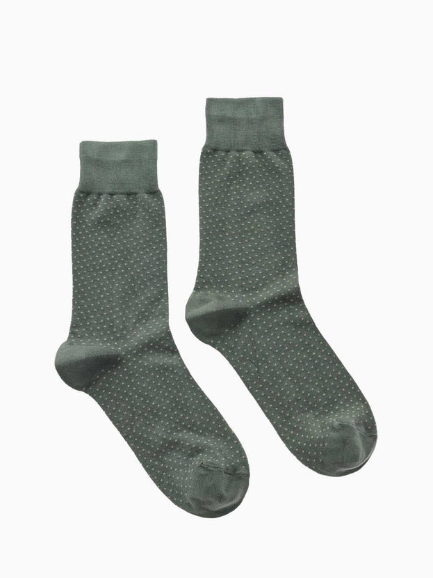 Bamboo crew socks with polka dots