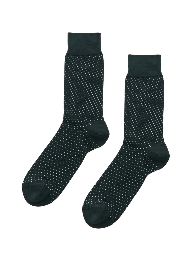 Bamboo crew socks with polka dots