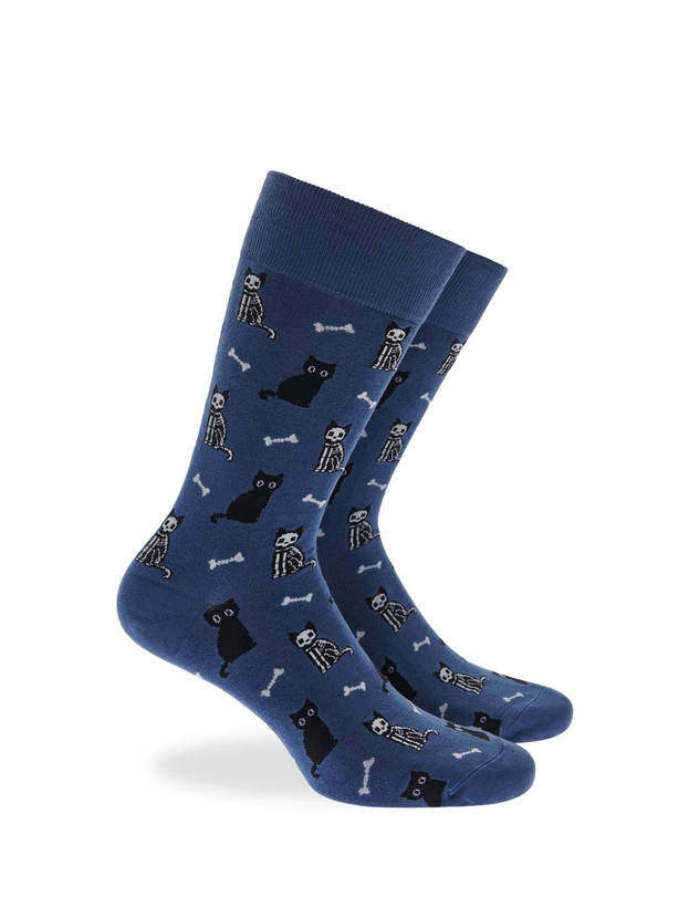 Bamboo cat bones crew socks