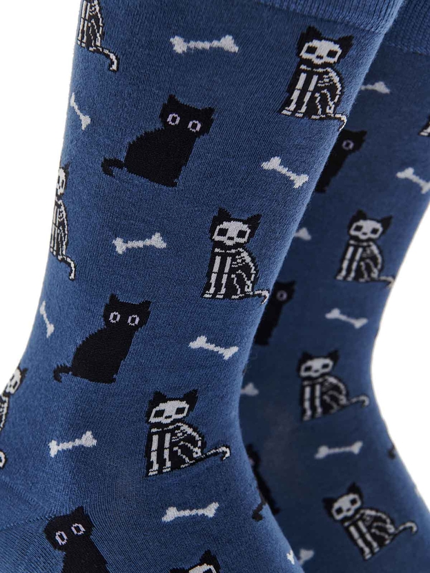 Bamboo cat bones crew socks