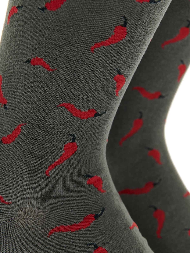 Bamboo chili crew socks