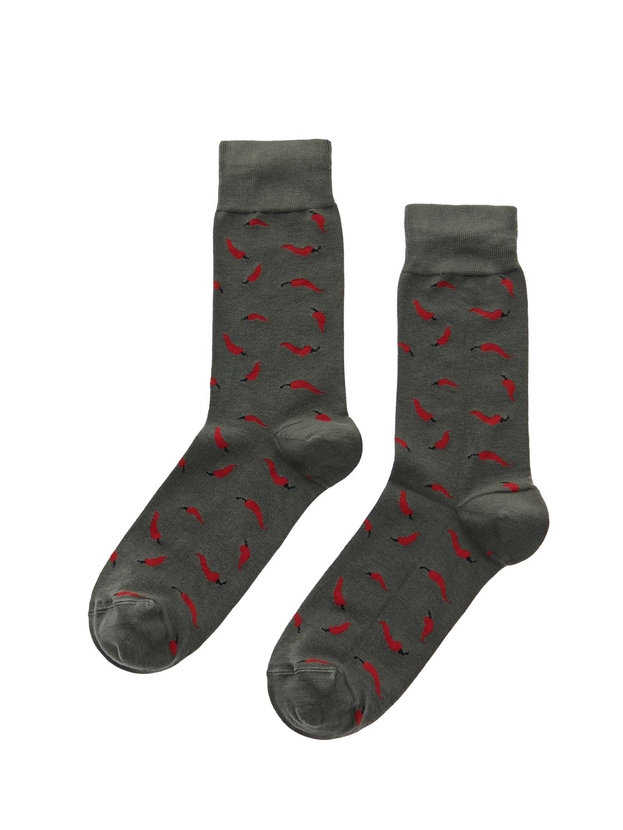 Bamboo chili crew socks