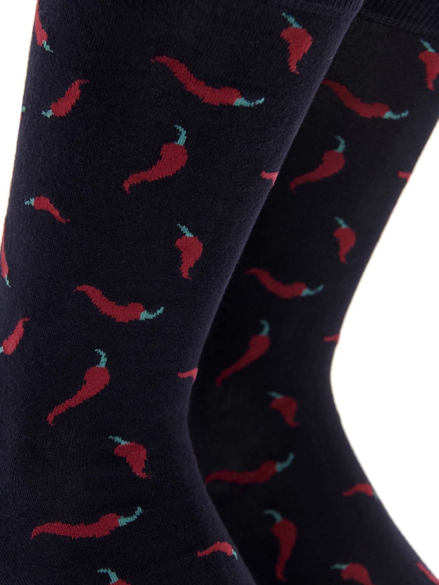 Bamboo chili crew socks