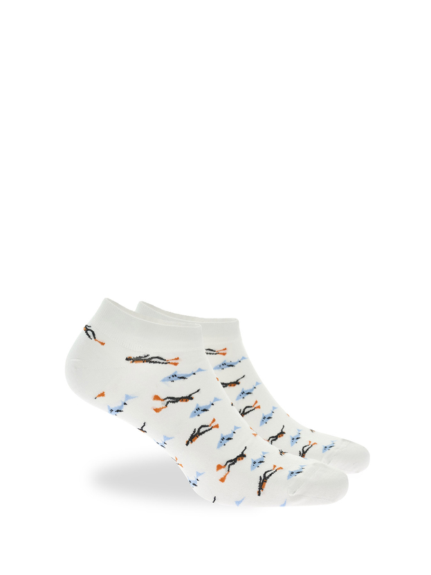 Κοφτές κάλτσες από bamboo με σχέδιο δύτες