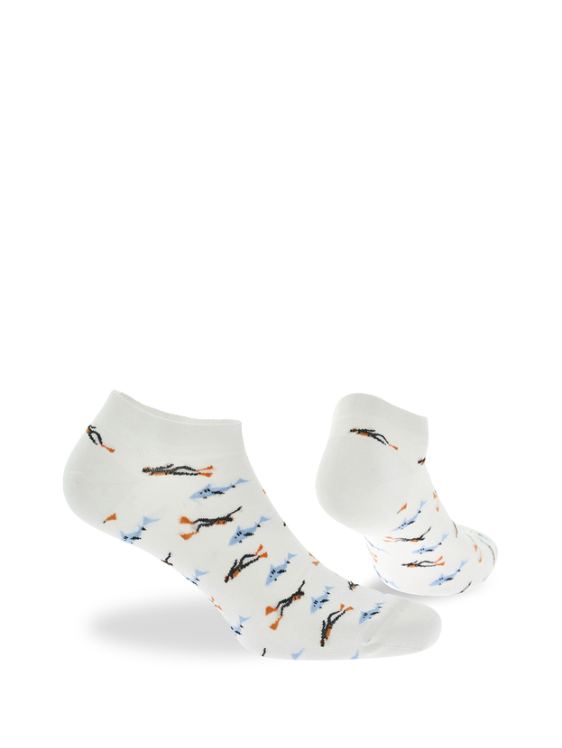 Κοφτές κάλτσες από bamboo με σχέδιο δύτες