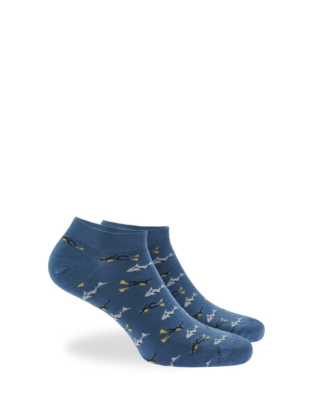 Κοφτές κάλτσες από bamboo με σχέδιο δύτες