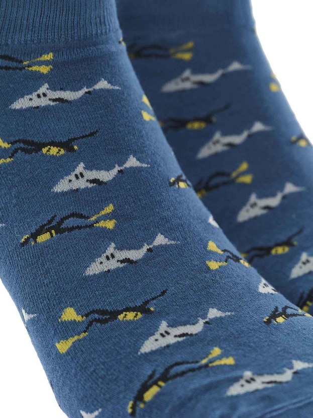 Κοφτές κάλτσες από bamboo με σχέδιο δύτες