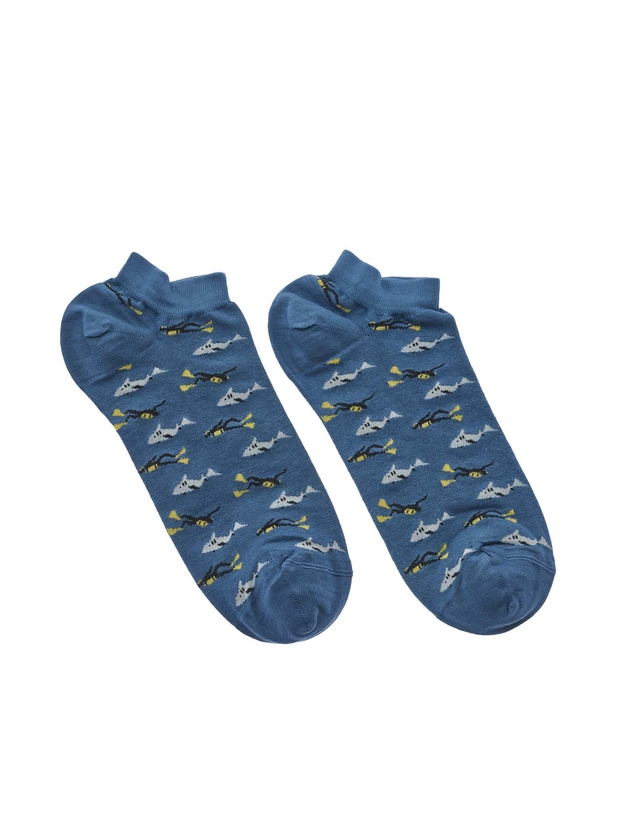 Κοφτές κάλτσες από bamboo με σχέδιο δύτες