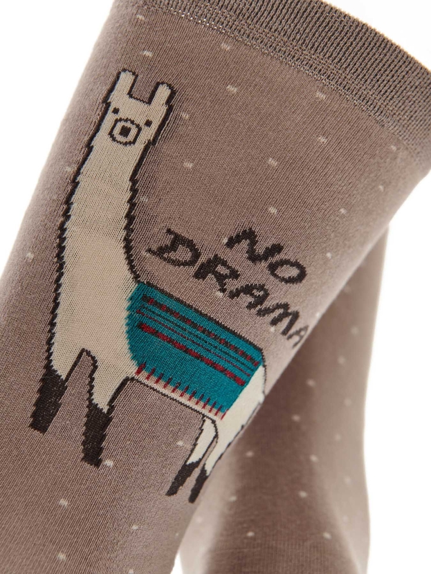 Bamboo 'no drama lama' crew socks