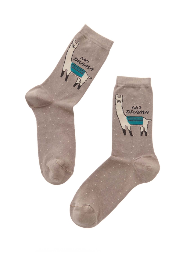 Bamboo 'no drama lama' crew socks