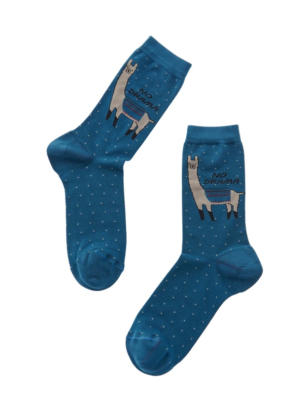Bamboo 'no drama lama' crew socks