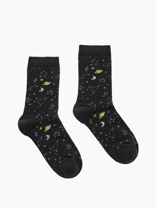 Κάλτσες από bamboo με σχέδιο galaxy