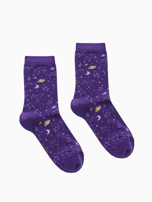 Κάλτσες από bamboo με σχέδιο galaxy