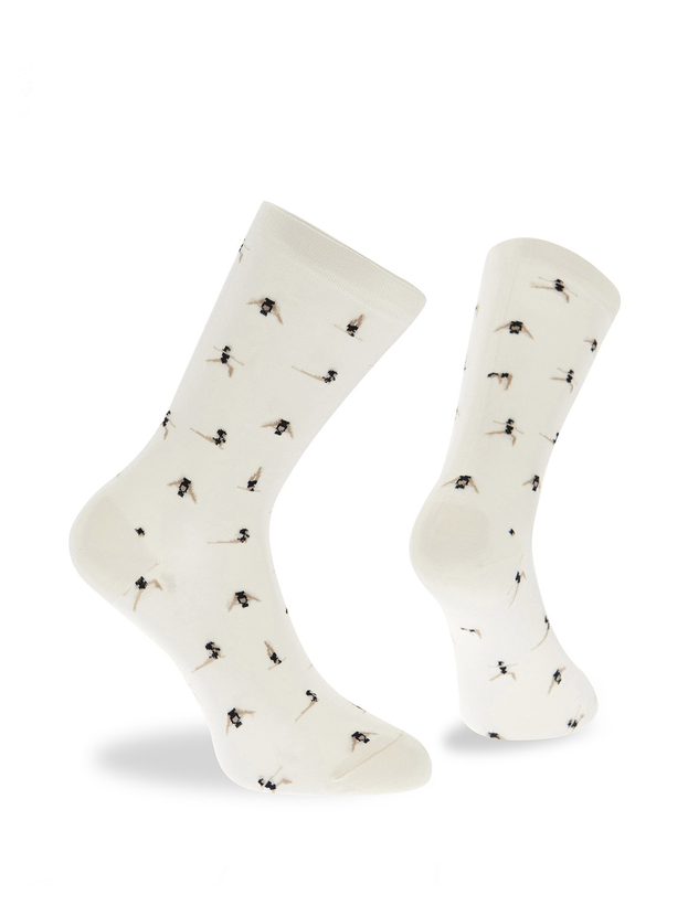 Κάλτσες από bamboo με σχέδιο yoga