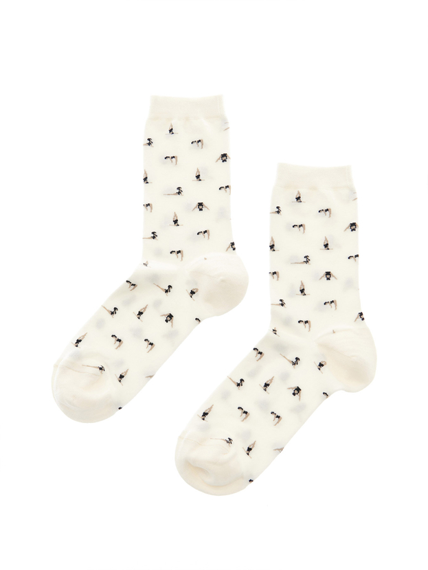 Κάλτσες από bamboo με σχέδιο yoga