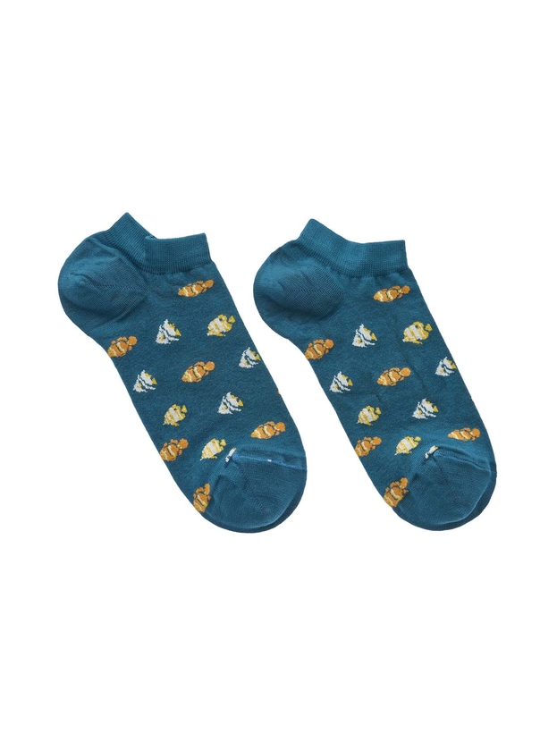 Κοφτές κάλτσες από bamboo με σχέδιο ψάρια