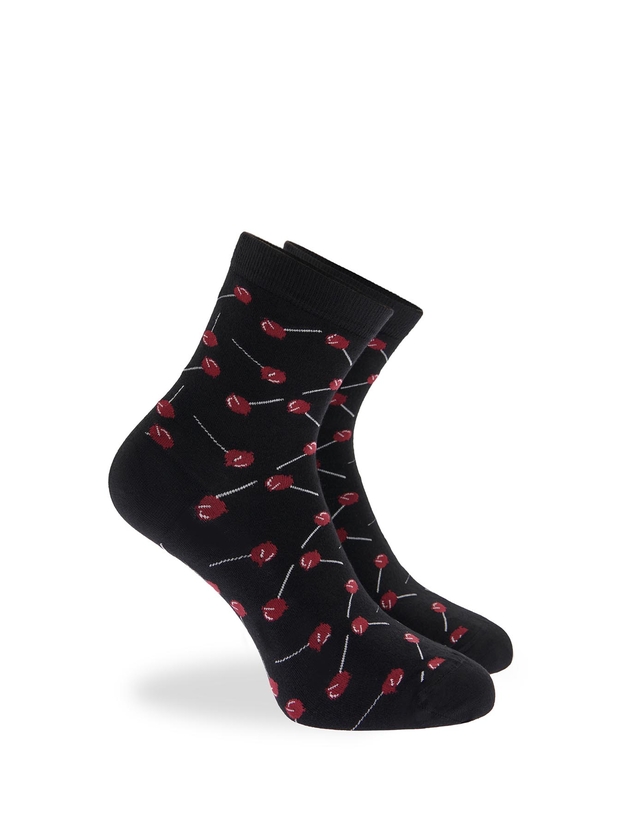 Ημίκοντες κάλτσες από bamboo με σχέδιο lollipop