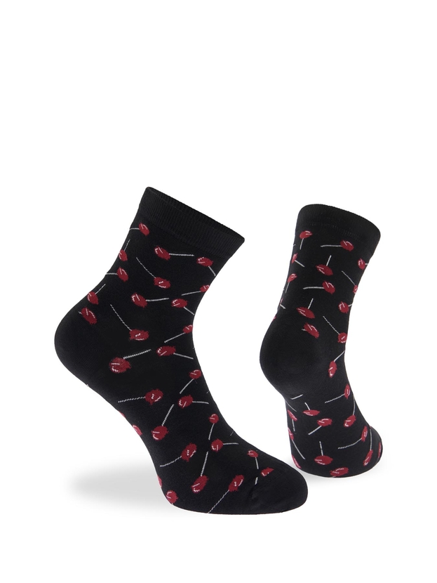 Ημίκοντες κάλτσες από bamboo με σχέδιο lollipop