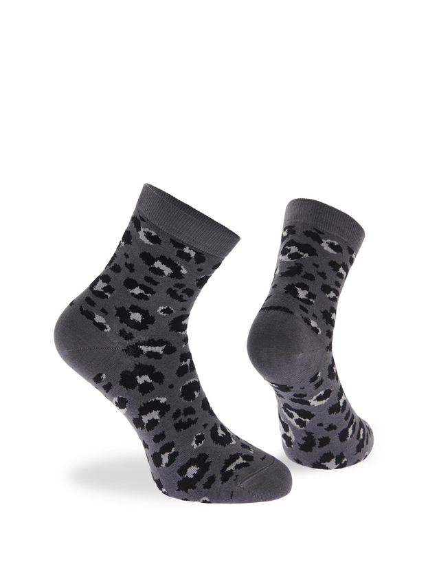 Ημίκοντες κάλτσες από bamboo με σχέδιο λεοπάρ