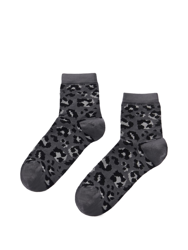 Ημίκοντες κάλτσες από bamboo με σχέδιο λεοπάρ