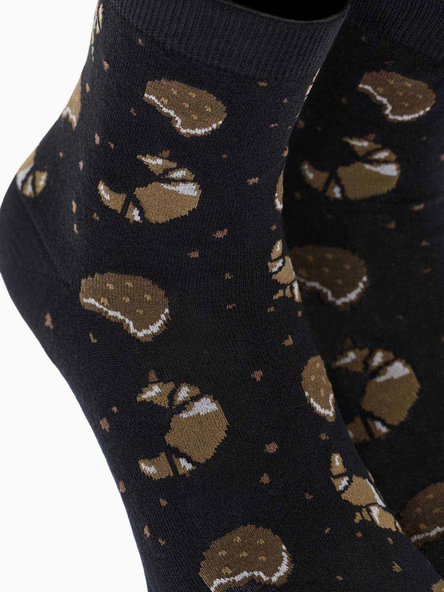 Ημίκοντες κάλτσες από bamboo με σχέδιο croissant