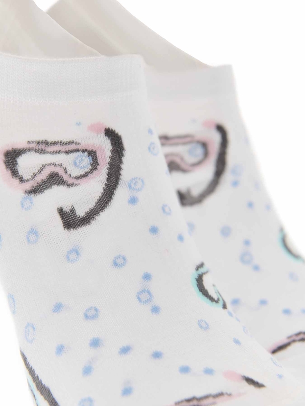 Sneaker κάλτσες από bamboo με σχέδιο snorkeling