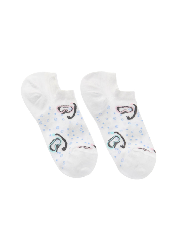 Sneaker κάλτσες από bamboo με σχέδιο snorkeling