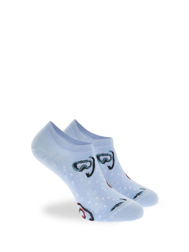 Sneaker κάλτσες από bamboo με σχέδιο snorkeling