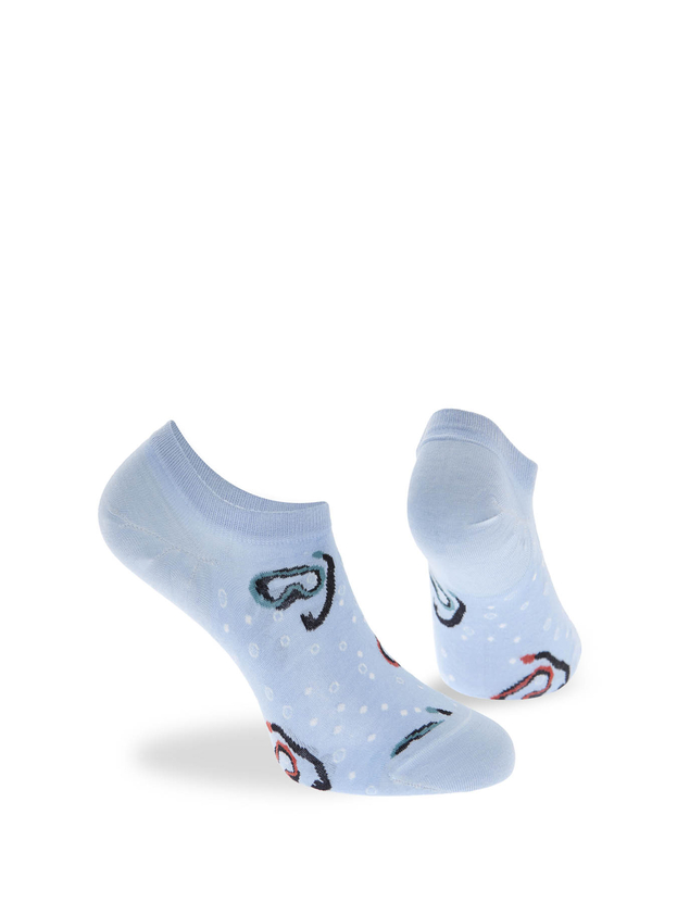 Sneaker κάλτσες από bamboo με σχέδιο snorkeling