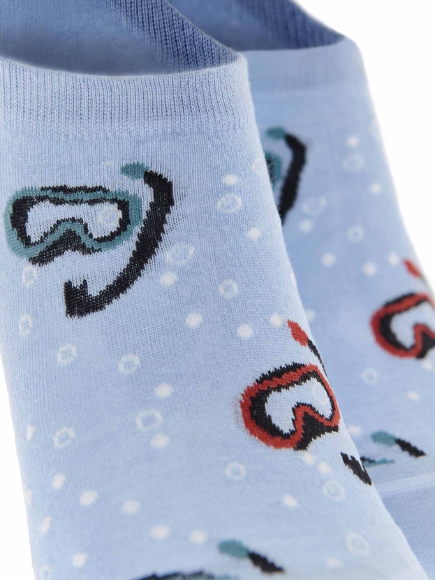 Sneaker κάλτσες από bamboo με σχέδιο snorkeling